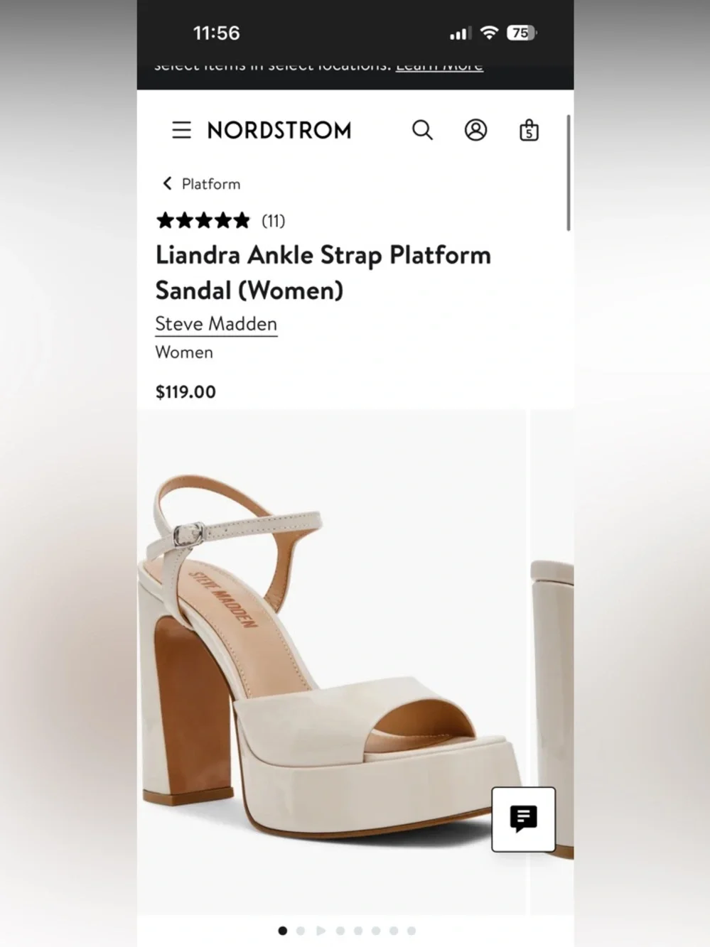 Steve Madden Liandra Ankle Strap Platform Sandals